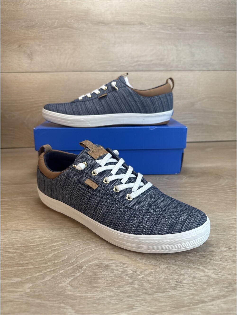 Women's Fashion Sneakers Keds Athletic & Sneakers Blue/cognac Size 9.5 M